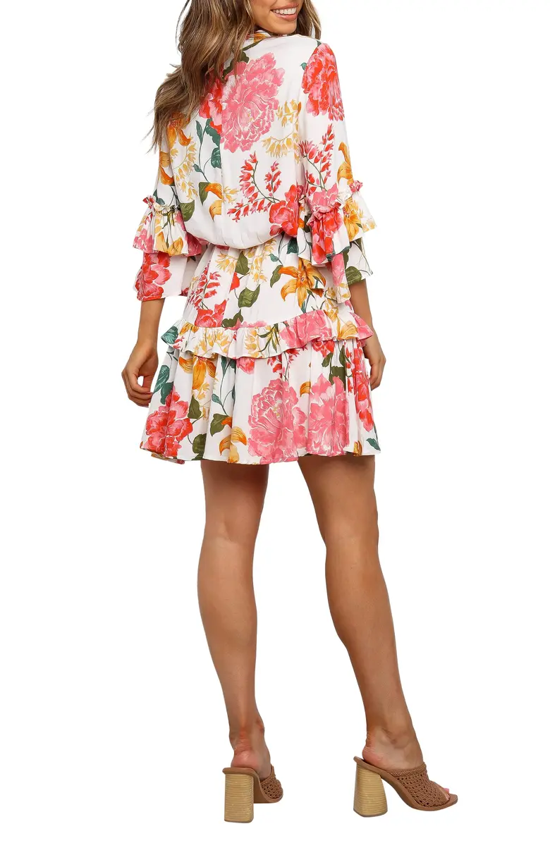 Peta Floral Print Tiered Dress - Image 2