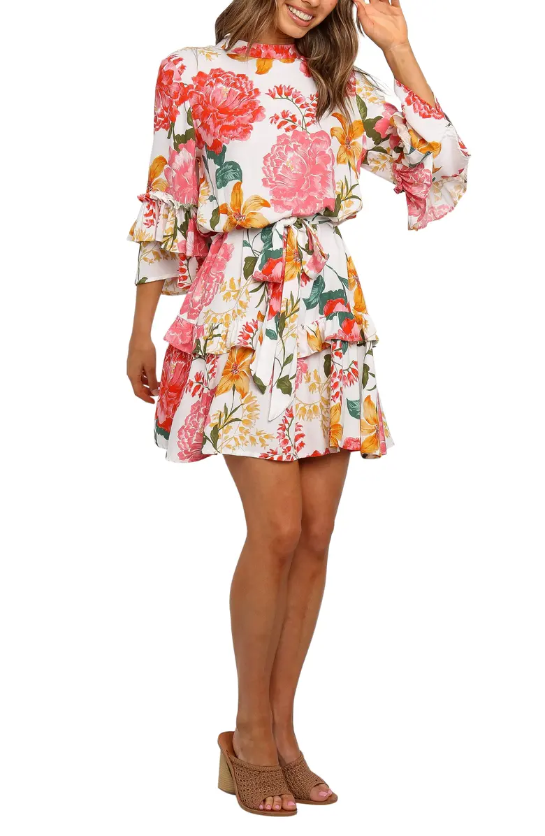Peta Floral Print Tiered Dress - Image 3