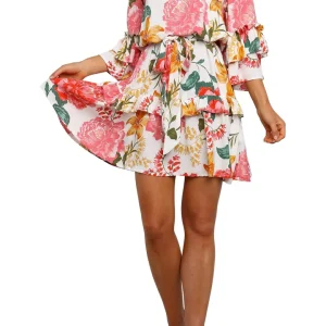 Peta-Floral-Print-Tiered-Dress-White.webp Peta Floral Print Tiered Dress