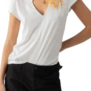 The-New-Girl-Split-Neck-Cotton-T-Shirt-Chalk.webp The New Girl Split Neck Cotton T-Shirt